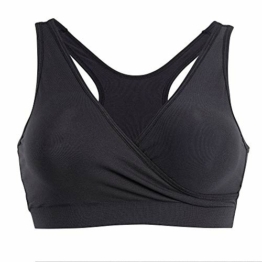 Medela Schlaf Bustier – Nahtloser BH mit Stretchmaterial – Für komfortablen Halt beim Schlafen während und nach der Schwangerschaft, Schwarz, M - 1