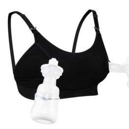 momcozy Pump Still-BH, Pump-BH zum Stillen, Verstellbarer Milchpumpen- und Schlaf-BH aus weichem Stretchmaterial. Kompatibel mit Allen Milchpumpen - 1