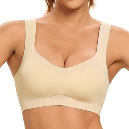 SHEKINI Damen Comfort Weicher Bügelloser Schlaf-BH Ohne Bügel Nahtlos mit Abnehmbare Gepolstert Cup - 1